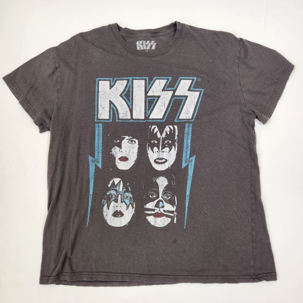 KISS Womens Short Sleeve Front Side Group Portrait Crew Neck Graphic Tee XL